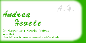 andrea hevele business card